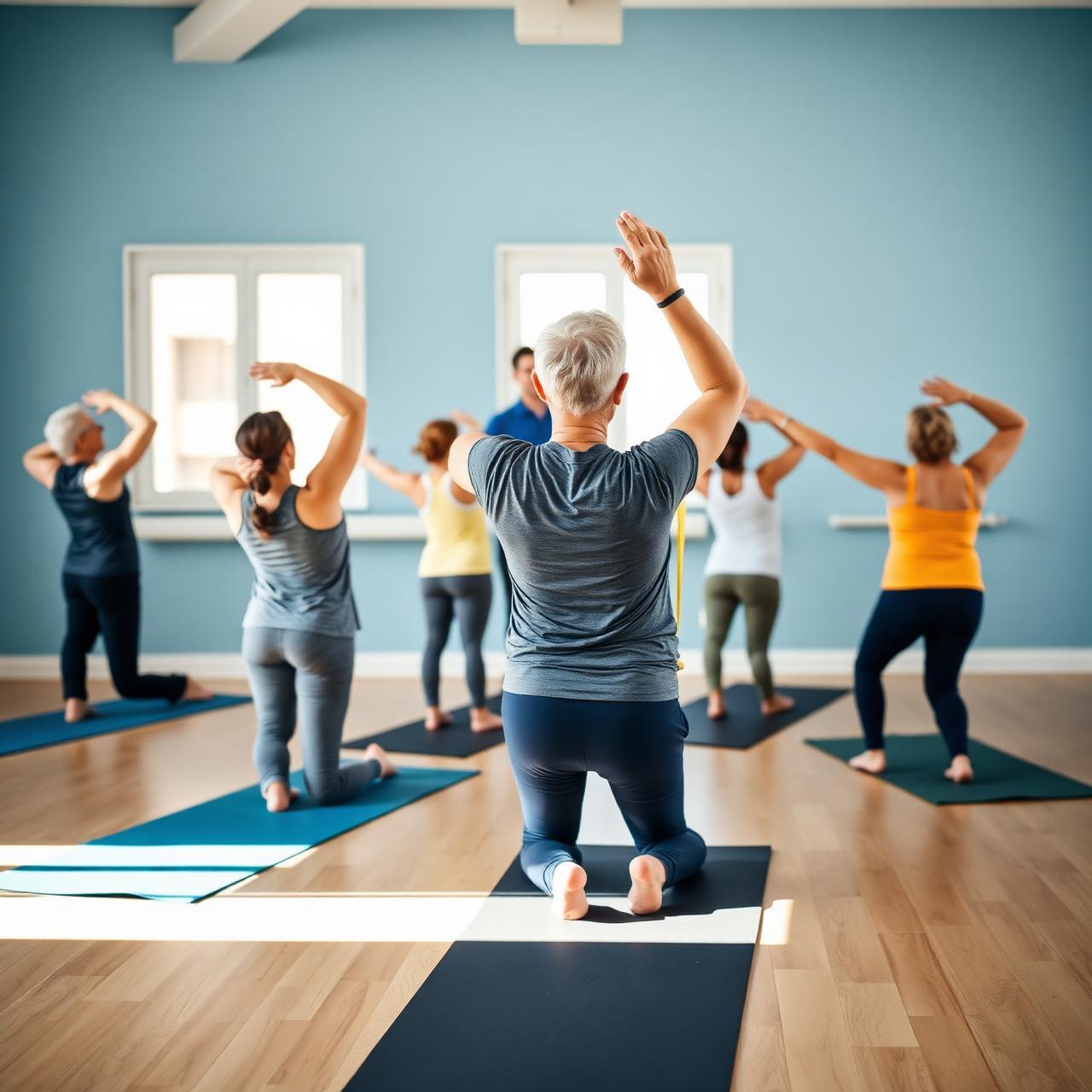 Patientengruppe beim therapeutischen Training